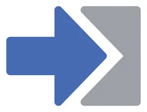 Blue Forward Arrow Icon PNG image