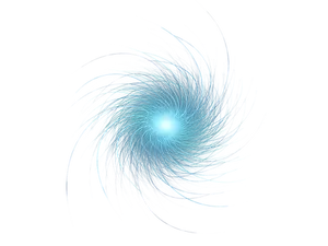 Blue Fractal Energy Swarm PNG image