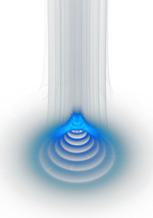 Blue Fractal Vortex Light PNG image