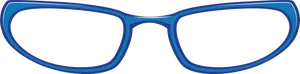 Blue Frame Eyeglasses Isolated PNG image