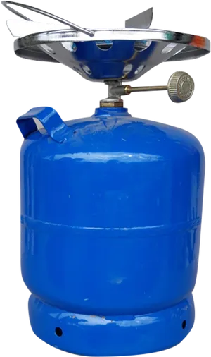 Blue Gas Cylinderwith Stove Top PNG