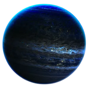 Blue Gas Giant Planet PNG 06292024