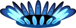 Blue Gas Stove Flame PNG image