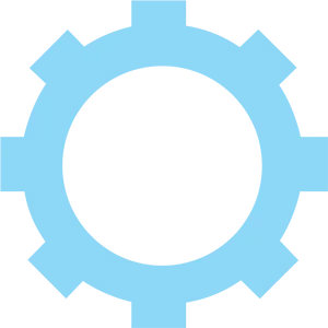 Blue Gear Icon