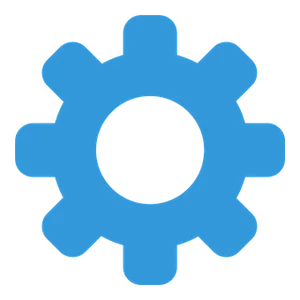 Blue Gear Icon