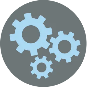 Blue Gear Icon Settings