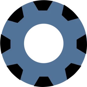 Blue Gear Icon Vector