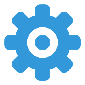 Blue Gear Icon