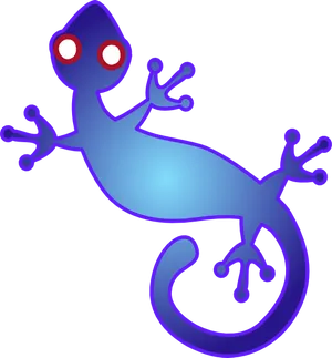 Blue Gecko Graphic PNG image