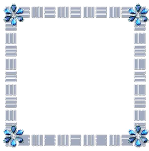Blue Gemstone Decorative Photo Frame PNG image