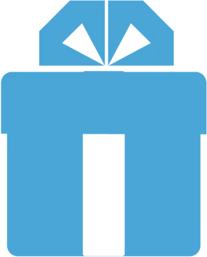 Blue Gift Icon Graphic PNG