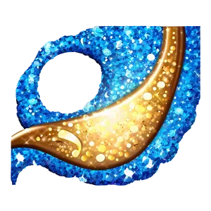 Blue Glitter Waves PNG 05032024