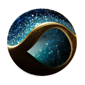 Blue Glitter Waves PNG 35