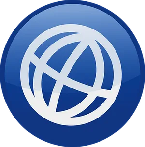 Blue Global Network Icon PNG image