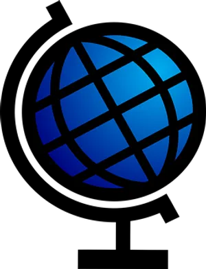 Blue Global Network Icon PNG image