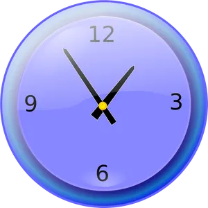 Blue Glow Analog Clock PNG image