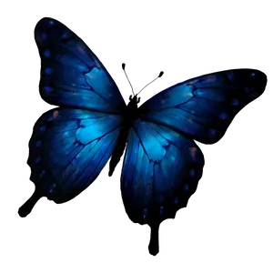 Blue Glow Butterfly PNG 62