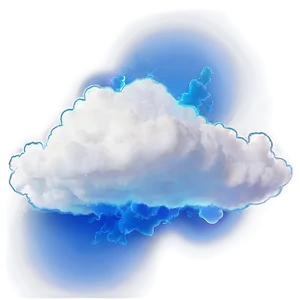 Blue Glow Cloud PNG 06122024