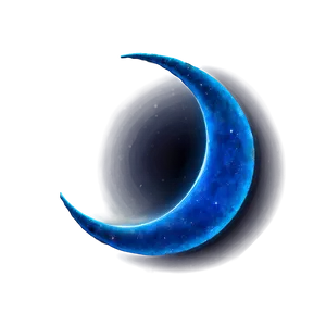Blue Glow Crescent Moon PNG Upe PNG