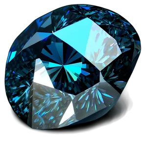 Blue Glow Diamond PNG 06122024