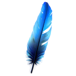 Blue Glow Feather PNG 11