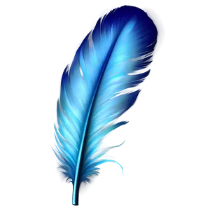 Blue Glow Feather PNG 33
