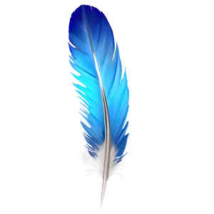 Blue Glow Feather PNG 41