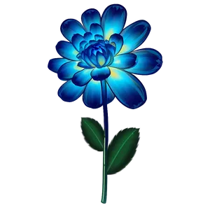 Blue Glow Flower PNG 06122024