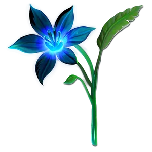 Blue Glow Flower PNG Dev