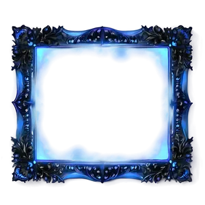 Blue Glow Frame PNG 06122024