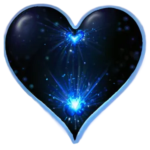 Blue Glow Heart Png 06122024 PNG image