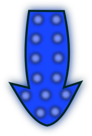 Blue Glowing Arrow Graphic