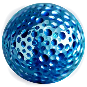 Blue Golf Ball PNG 06132024