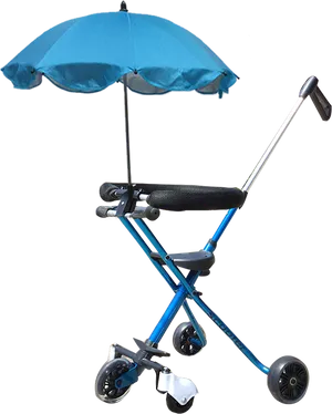 Blue Golf Cart Umbrella Holder PNG image