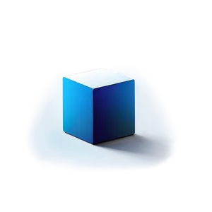 Blue Gradient Cube Png 06202024 PNG image