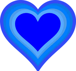 Blue Gradient Heart Graphic
