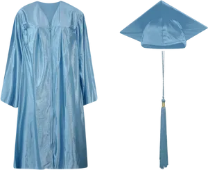 Blue Graduation Capand Gown PNG image