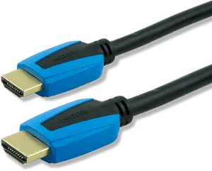 Blue H D M I Cable Connectors PNG