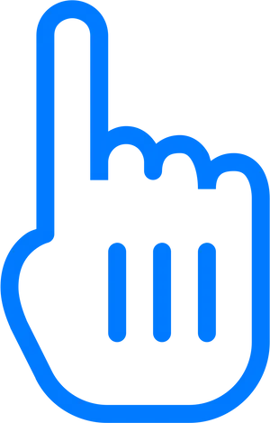 Blue Hand Cursor Icon PNG