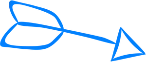 Blue Hand Drawn Arrow PNG image