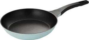 Blue Handled Nonstick Frying Pan PNG image