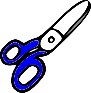 Blue Handled Scissors Graphic PNG image