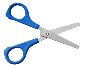 Blue Handled Scissors Open PNG