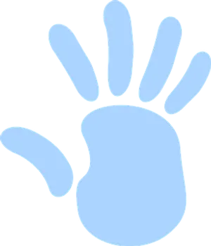 Blue Handprint Graphic PNG image