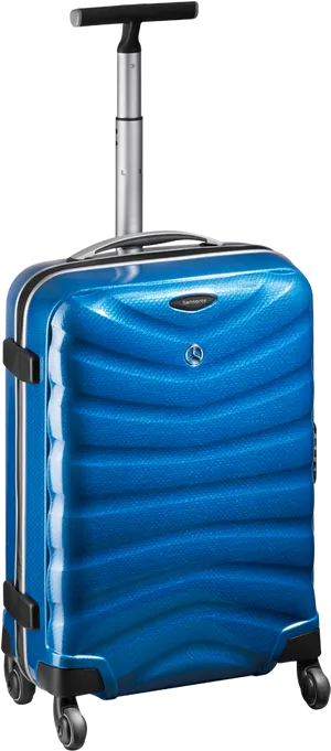 Blue Hardshell Carry On Suitcase PNG