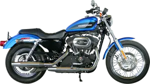 Blue Harley Davidson Motorcycle