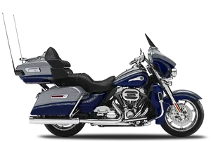 Blue Harley Davidson Touring Bike