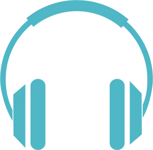 Blue Headphones Icon PNG