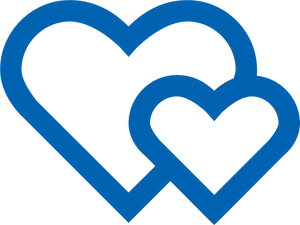 Blue Heart Icon Overlay PNG image