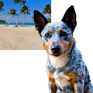 Blue Heeler At Beach PNG Fcp71 PNG